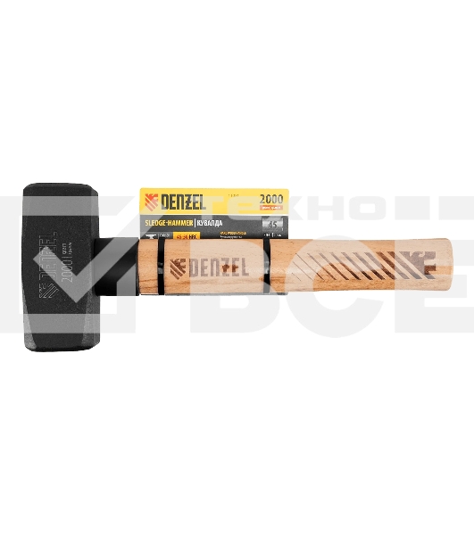 Кувалда Denzel 2000 г, кованая головка, буковая рукоятка
