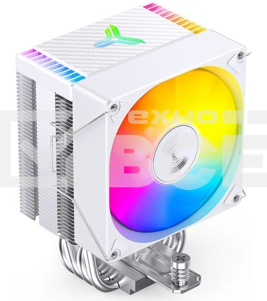 Кулер для процессора JONSBO CR-1400 EVO ARGb (180W, 4-pin PWM, 130мм, Al/Cu, 4x6мм, ARGb, 1x92мм, 38.2CFM, 33.8dBA, 2200RPM, S: 1700/1200/115X, AM4/AM5 белый)