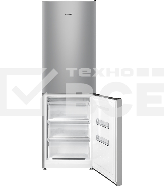Холодильник Атлант 6621-189 серебристый двухкамерный 205/119 л морозилка снизу, капельная система