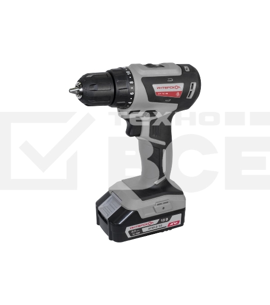 Дрель-шуруповерт аккумуляторная ИНТЕРСКОЛ ДА-10/18В МиниМАКС, 12 В, 2 А·ч, аккумуляторная