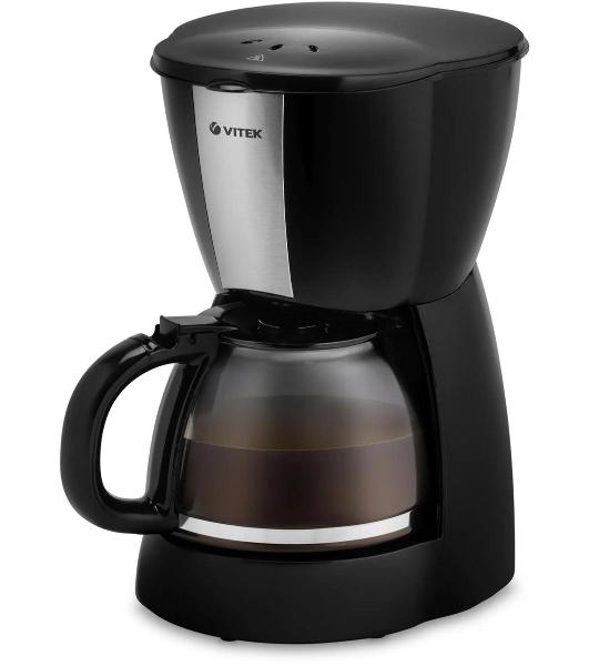 Кофеварка капельная Vitek VT-1503 черный, исп. кофе - молотый, 1.2 л, 900 Вт.