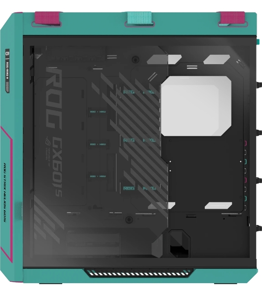 Корпус ASUS ROG Strix Helios II GX601S Hatsune Miku Edition Black, Full-Tower, чёрный, 4 x 140 мм