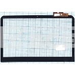 Сенсорное стекло (тачскрин) для Dell Inspiron 14R-3421, черное с рамкой, фото2