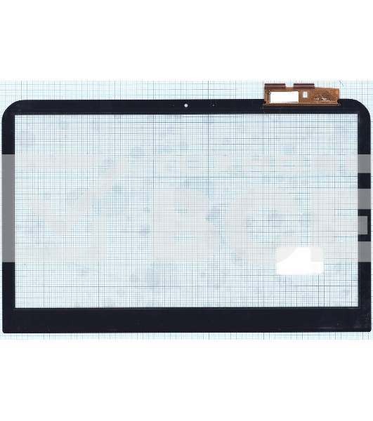Сенсорное стекло (тачскрин) для Dell Inspiron 14R-3421, черное с рамкой