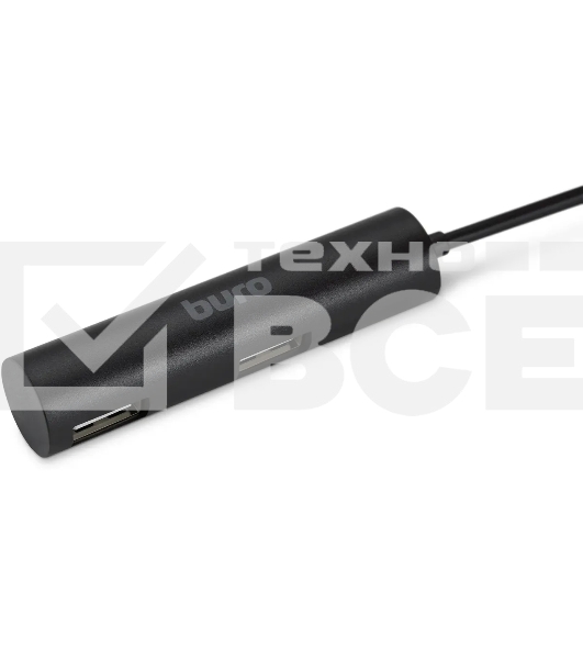Разветвитель USB 2.0 Buro BU-HUB4-0.5R-U2.0 4порт. черный