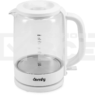 Чайник электрический Domfy DSW-EK304 1.7л. 2200Вт белый (корпус: стекло)