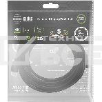 Кабель аудио-видео Cactus CS-DP-DP-1.4-5 DisplayPort (m)/DisplayPort (m) 5м. позолоч.конт. черный, фото3