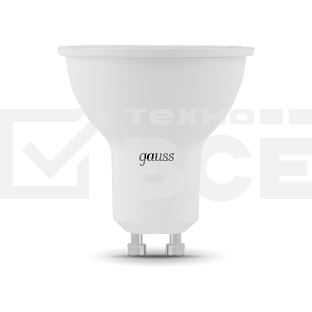 Лампа светодиодная Gauss 101506309 LED 9 Вт 860 Лм 6500К GU10 софит MR16 холодная Black