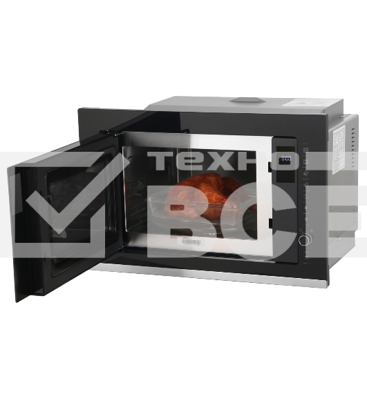 Микроволновая печь встраиваемая Beko BMGB 25333 X черный, 25 л, 900 Вт, переключатели - поворотный механизм/сенсор