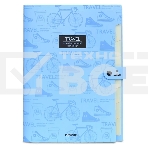 Папка-портфель Deli 5737 на кнопке 8 отделений, A4, пластик, ассорти, фото2