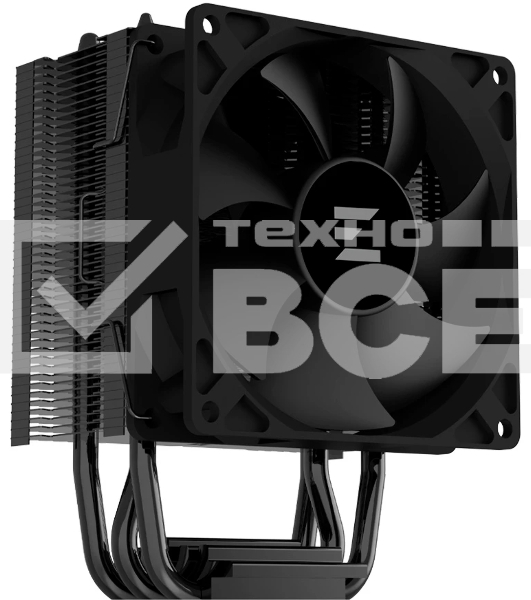 Кулер ZALMAN CNPS4X BLACK V2, 92мм FAN, 3 HEAT PIPES, 4-PIN PWM, 800-2000 RPM, 29DBA, HYDRO BEARING, LGA1851/1700, AM5/AM4, screw type installation