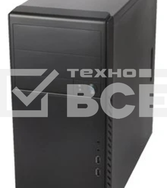 Компьютерный корпус MidiTower Powerman ES861 черный PM-450ATX 4*USB 2.0 Audio mATX