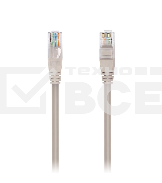 Патч-корд Smartbuy (K-09100-50) литой UTP Кат.5e 10м серый