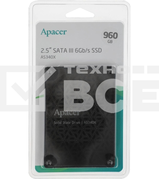 Накопитель SSD Apacer AS340X, 960Gb, 2.5