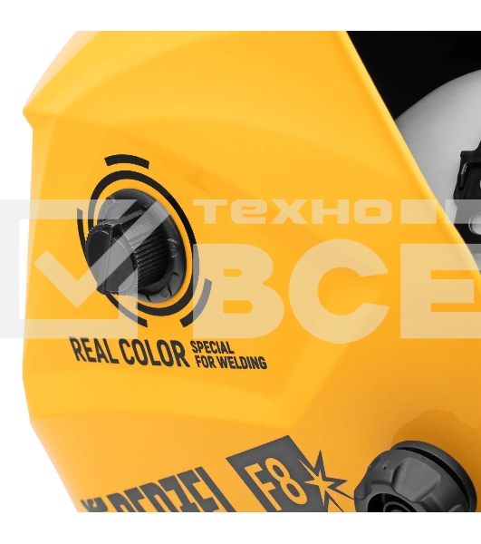 Щиток защитный лицевой (маска сварщика) Denzel F8, см. окно 100х50, Real Color, DIN 4-8/9-13