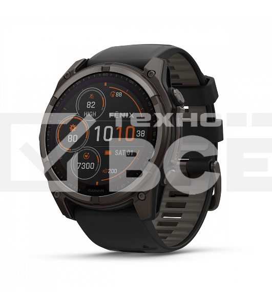 Смарт-часы Garmin Fenix 8 Solar Sapphire титановый угольно-серый DLC, черный 51мм