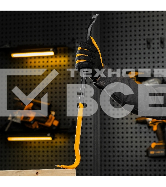 Лом-гвоздодер Denzel 600 мм, шестигранный 16 мм, окрашенный, сталь 65