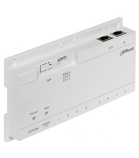 Коммутатор Dahua DHI-VTNS1060A, 6×PoE (24 В) + 2×Uplink, неуправляемый