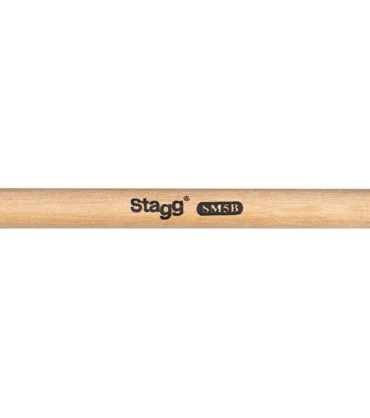 Барабанные палочки STAGG SM5B деревянные, размер 5B, материал клен, 2 шт., подобранная пара по весу, цвету и звучанию, размеры (в упаковке) 410х20х20 мм, вес (в упаковке) 0,1 кг