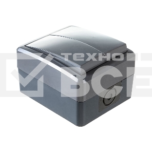 Выключатель двойной IP54, 10АХ-250В, 11-1404-03, ОУ, Эксперт, серый (16/160/2560) Б0020676 ЭРА