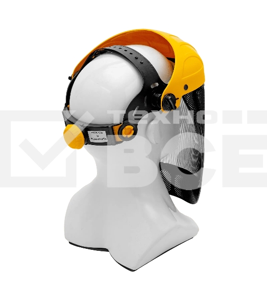 Щиток защитный лицевой с сеткой Denzel 'СВОНА' НС-01 'ЛЮКС' плавная регулировка храповик