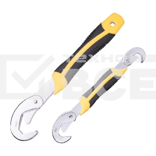 Набор универсальных самозажимных двусторонних ключей Deli DL932-2 2шт 9-22мм/23-32мм, Двухкомпонентная рукоятка