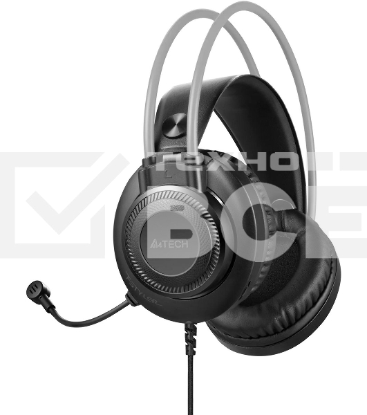 Гарнитура проводная с микрофоном A4Tech Fstyler FH200U серый 2м накладные USB оголовье (FH200U GREY)