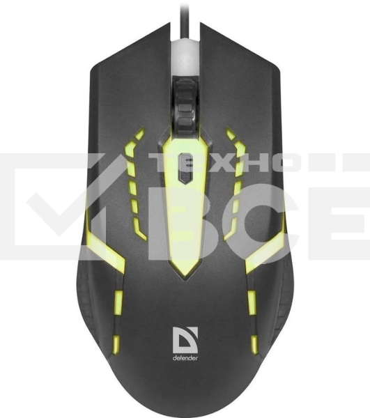 Мышь проводная Defender Flash MB-600L черный, 1200 dpi, USB, кнопки - 4