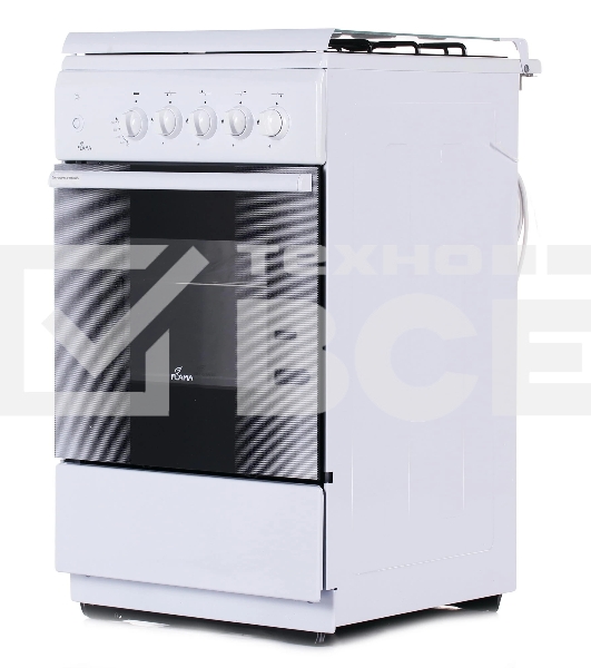 Газовая плита Flama FG 2411 W белый, конфорок 4 шт, духовка 50 л, 50 см x 85 см x 60 см