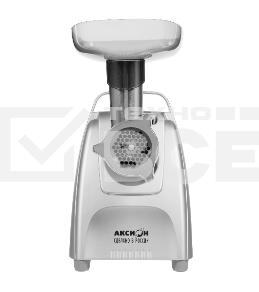Мясорубка электрическая Аксион М62.01 черный, 2000 Вт, 4.0 кг/мин, реверс, защита от перегрузки, насадки - 4