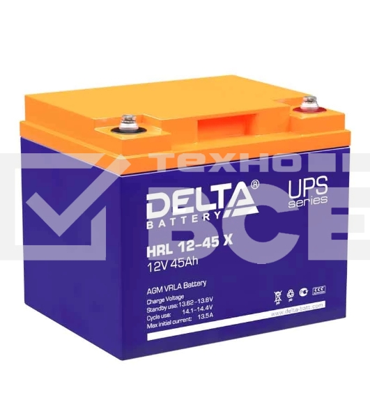 Батарея Delta HRL 12-45 X (45А\ч, 12В) свинцово-кислотный аккумулятор