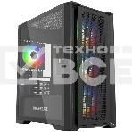 Компьютерный корпус Powercase ByteFlow Micro Black, Tempered Glass, 4х 120mm ARGB fans, ARGB HUB, чёрный, mATX  (CAMBFB-A4), фото 1