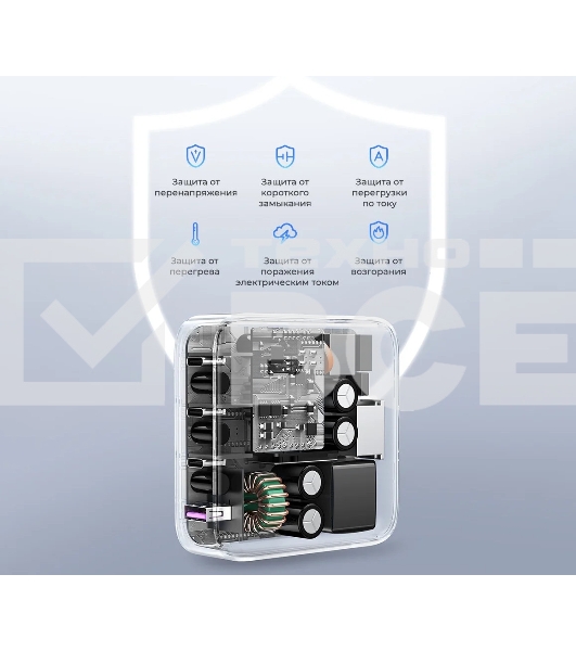 Сетевое зарядное устройство на рабочий стол 100Вт Ugreen CD328, 1хUSB-A, 3хUSB-C, PD 3.0, QC 4.0+, GaN, Space Gray (90928)