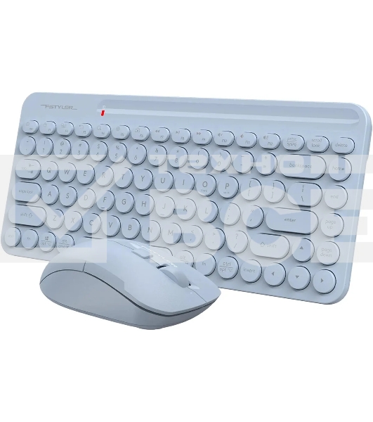 Клавиатура + мышь A4Tech Fstyler FG3200 Air2 клав:синий мышь:синий USB беспроводная slim Multimedia