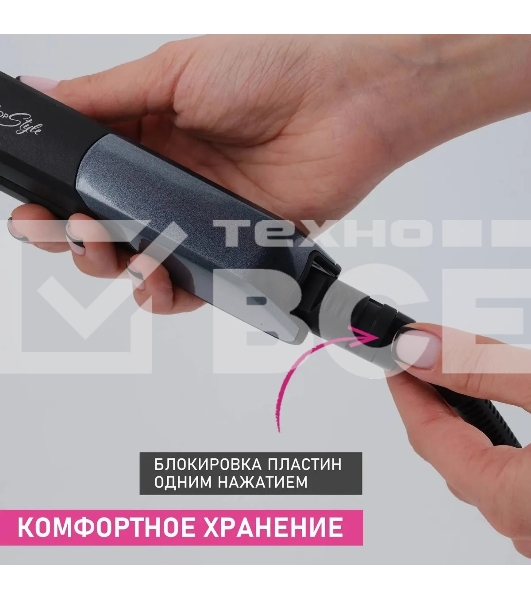 Щипцы Scarlett SC-HS60014 25Вт макс.темп.:190С покрытие:керамическое черный