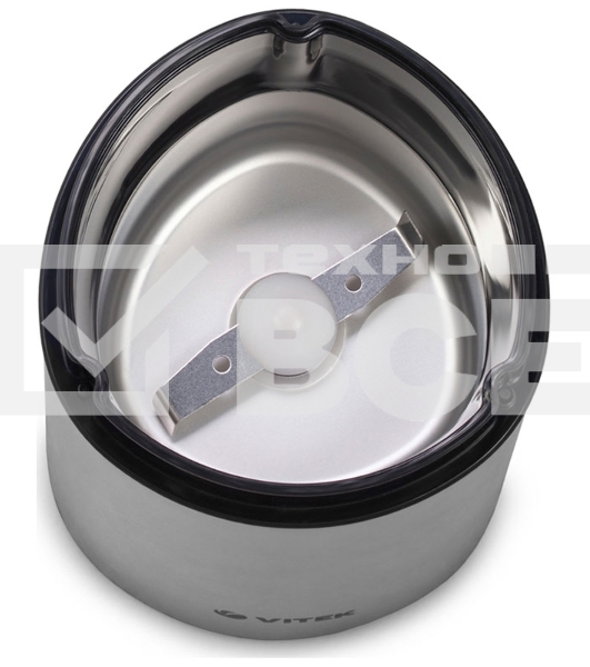 Кофемолка Vitek VT-1544(ST) / Мощность 200 вт.Вместимость	70 г.Количество степеней помола	1.