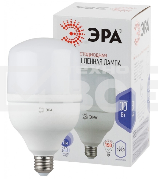 Лампа светодиодная высокомощная ЭРА Б0027004 POWER 30W-6500-E27 2400 лм