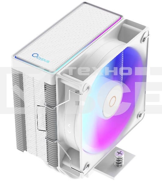 Кулер для процессора Ocypus Gamma A40 WH ARGB Gamma-A40-WH1AAWN00X-GL белый 100мм алюминий+медь 29,5db 4-pin 200W 133мм