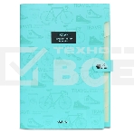 Папка-портфель Deli 5737 на кнопке 8 отделений, A4, пластик, ассорти, фото3