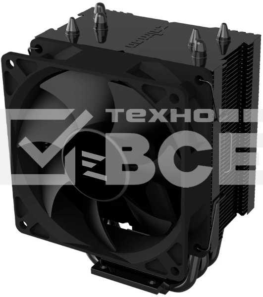 Кулер ZALMAN CNPS4X BLACK V2, 92мм FAN, 3 HEAT PIPES, 4-PIN PWM, 800-2000 RPM, 29DBA, HYDRO BEARING, LGA1851/1700, AM5/AM4, screw type installation