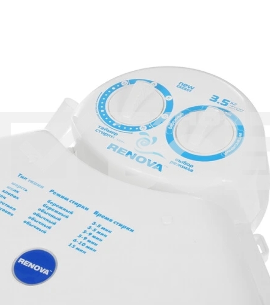 Стиральная машина Renova WS-35Е белая, загрузка вертикальная 3.5кг, класс: A