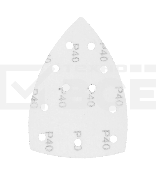 Треугольник абразивный Denzel на ворc. подложке под 