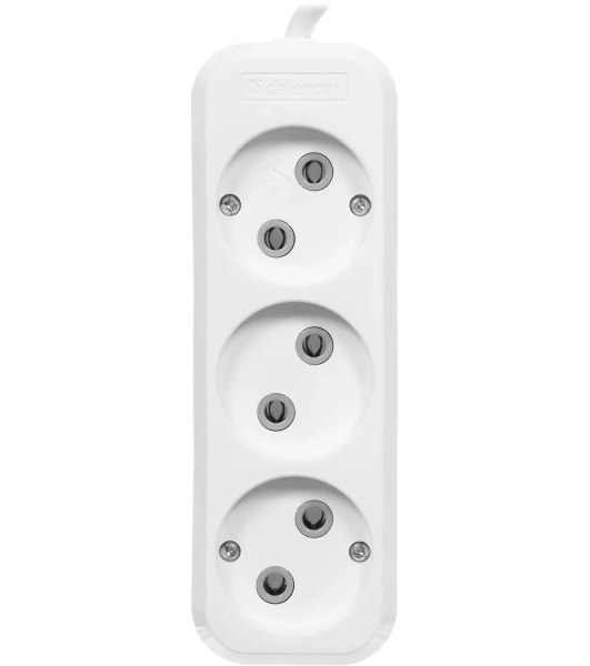 Удлинитель Defender (99275) B230 - 3 роз х 15 м, белый