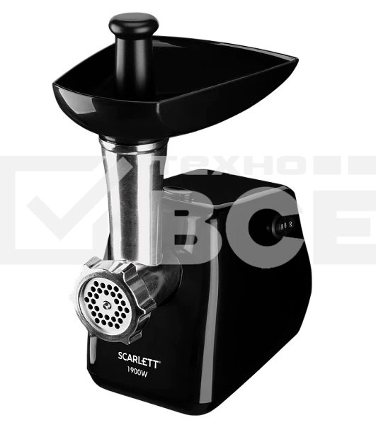 Мясорубка электрическая Scarlett SC-MG45M26 черный, 1900 Вт, 2.0 кг/мин, реверс, защита от перегрузки, насадки - 5