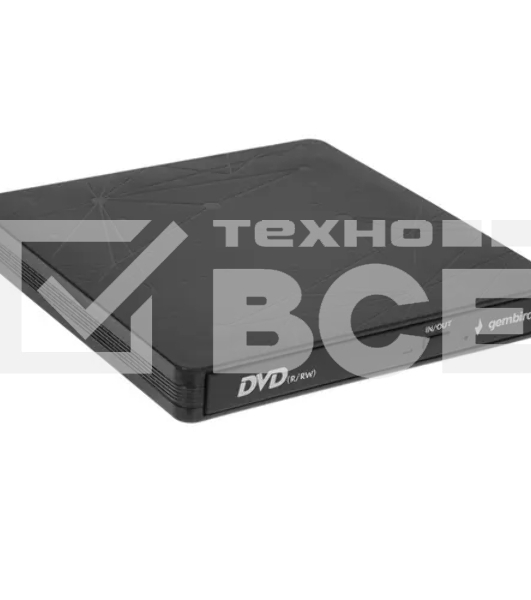 Оптический привод внешний с интерфейсом USB Gembird DVD-USB-03 пластик, черный