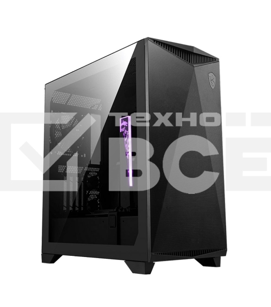 Компьютерный корпус MSI MPG GUNGNIR 300P AIRFLOW Midi Tower, EATX, 2xUSB 3.2 Gen 1, 1xUSB 3.2 Gen2 Type-C, 4x120мм PWM black Fan, 1x80мм Fan, 2x 6015 Fan, MPG PCI-E 4.0 X16 RISER CABLE, Tempered Glass Window