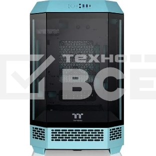 Компьютерный корпус Thermaltake The Tower 300 Turquoise голубой без БП miniITX 7x120mm 5x140mm 2xUSB3.0 audio bott PSU