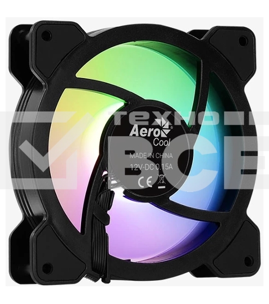 Вентилятор для корпуса Aerocool / Formula Mirage 12 ARGB черный, 120 мм, 1300 об/мин, 17.8 дБ, 6 pin