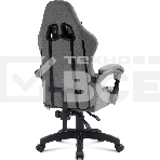 Кресло игровое Defender Lumen на колесиках, ткань, серый/чёрный, фото3