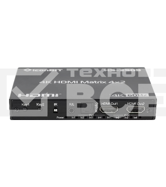 Матричный коммутатор HDMI IconBIT HS-2509 4x2, поддержка 4К60